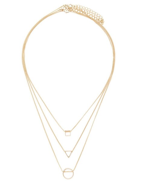 FOREVER 21（フォーエバー トゥエンティーワン）の「FOREVER 21 Geo Charm Necklace Set（ネックレス・レディース・Gold・ONE SIZE）」の3枚目の写真