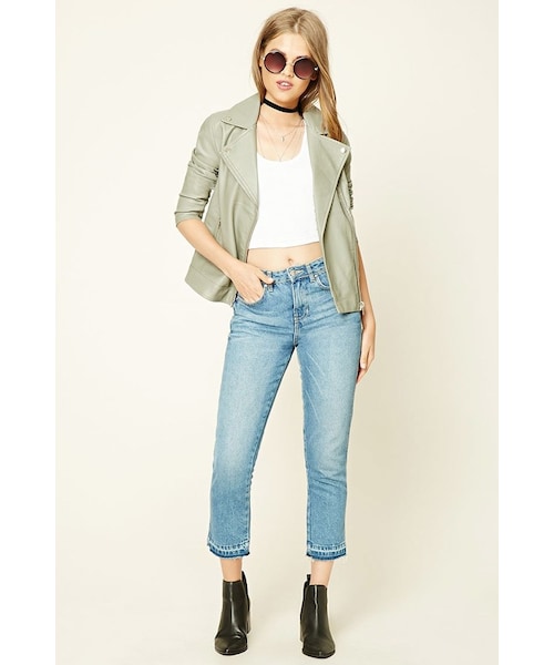FOREVER 21（フォーエバー トゥエンティーワン）の「FOREVER 21 Faux Leather Moto Jacket（ライダースジャケット・レディース・Black/Brown/Beige・S/M/L）」の5枚目の写真