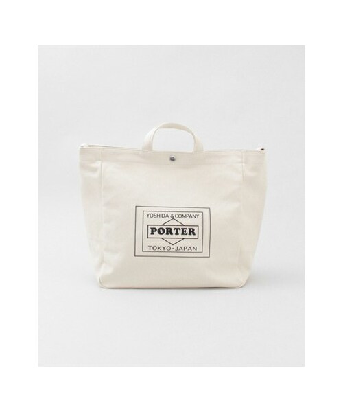 URBAN RESEARCH(アーバンリサーチ)の「【予約】TRAVEL COUTURE by LOWERCASE キャンバストートバッグL(バッグ・メンズ・NAVY/BLACK/GREY/OFF WHITE/KHAKI・-)」の2枚目の写真