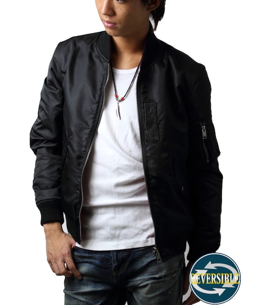 JACKROSE(ジャックローズ)の「リバーシブルMA-1 2016AW(ジャケット/アウター・メンズ・ブラック/カーキ・M/L/XL)」の1枚目の写真