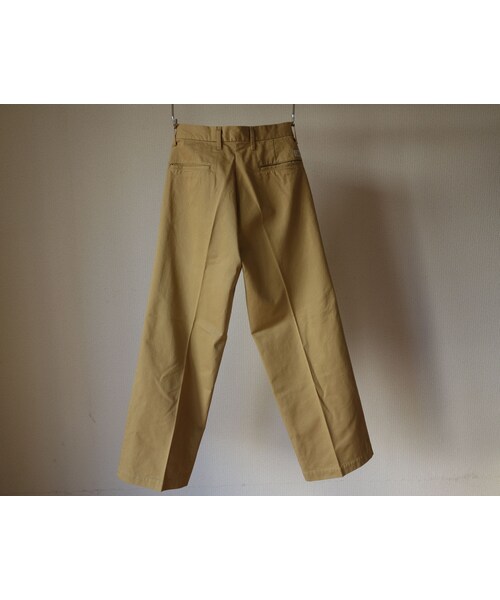 Kafika（カフィカ）の「【RECOMMEND】KAFIKA カフィカ KFK080 CHINO WIDE TROUSERS チノワイドトラウザー BEG ベージュ（チノパンツ・メンズ・その他）」の8枚目の写真