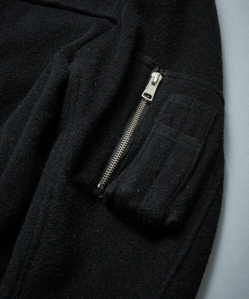 DIET BUTCHER（ダイエットブッチャー）の「DIET BUTCHER SLIM SKIN ウールモッサミリタリーコート（その他アウター・メンズ・ブラック・1/2）」の5枚目の写真