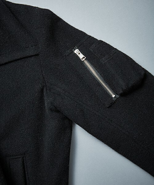 DIET BUTCHER（ダイエットブッチャー）の「DIET BUTCHER SLIM SKIN ウールモッサミリタリーコート（その他アウター・メンズ・ブラック・1/2）」の9枚目の写真