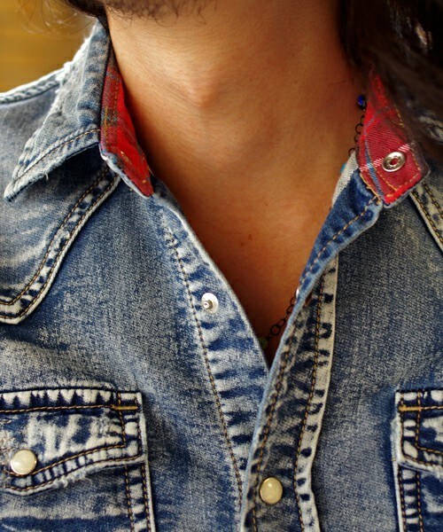 RATTLE TRAP(ラトルトラップ)の「【雑誌Safari(サファリ)11月号掲載】ジョグデニムシャツ(シャツ/ブラウス・メンズ・ブルー・M/L/LL)」の3枚目の写真