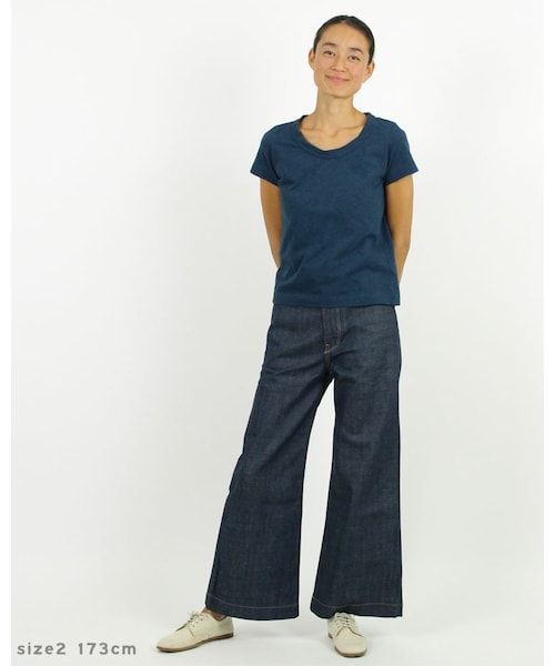 45R 草木染Tシャツ 45R天竺の四角Tシャツ（45草染）: WOMEN｜45R