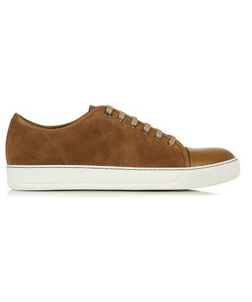 LANVIN Low-top suede and leather 