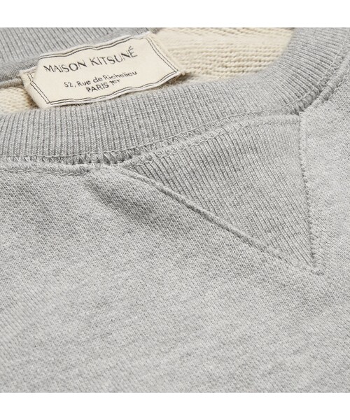 Maison Kitsune（メゾンキツネ）の「Maison Kitsuné Loopback Cotton-Jersey Sweatshirt（スウェット・メンズ・Gray・S/M/L/XL）」の6枚目の写真