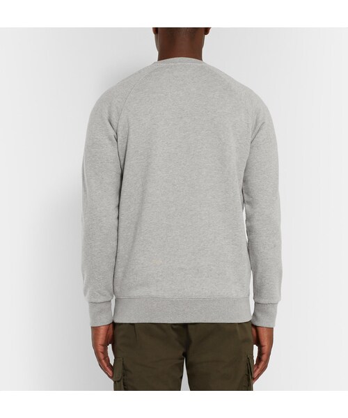 Maison Kitsune（メゾンキツネ）の「Maison Kitsuné Loopback Cotton-Jersey Sweatshirt（スウェット・メンズ・Gray・S/M/L/XL）」の4枚目の写真