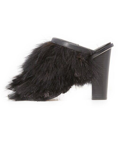 tibi（ティビ）の「Tibi Bee Feathered Mules（サンダル・レディース・Black・35/36/36.5/37/37.5/38/38.5/39）」の3枚目の写真