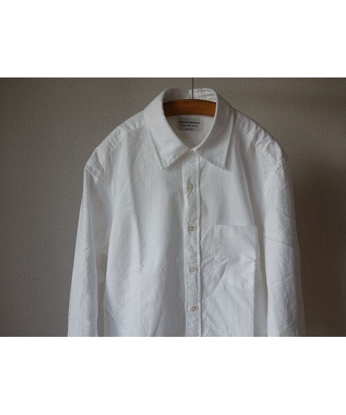 MANUAL ALPHABET（マニュアル アルファベット）の「【完売御礼】MANUAL ALPHABET  OXFORD CLASSIC FIT SHIRT マニュアルアルファベット オックスフォード クラシカルフィットシャツ ホワイト（シャツ/ブラウス・メンズ・その他）」の7枚目の写真