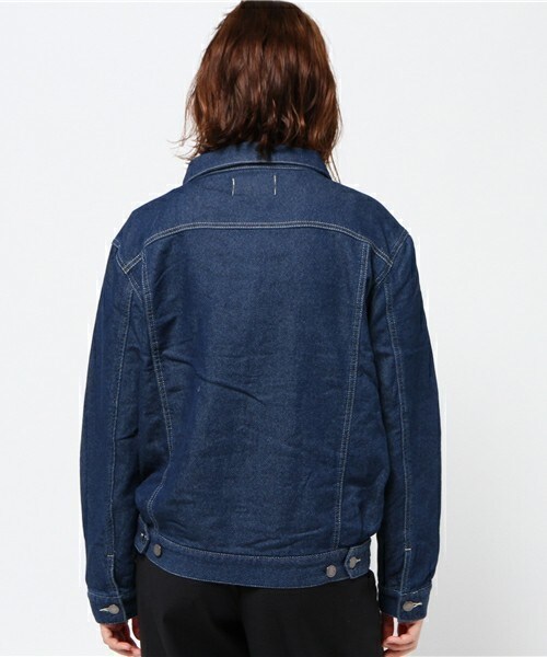 archives（アルシーヴ）の「BIG　Gジャン（デニムジャケット・レディース・ネイビー/ロイヤルブルー・MEDIUM）」の5枚目の写真