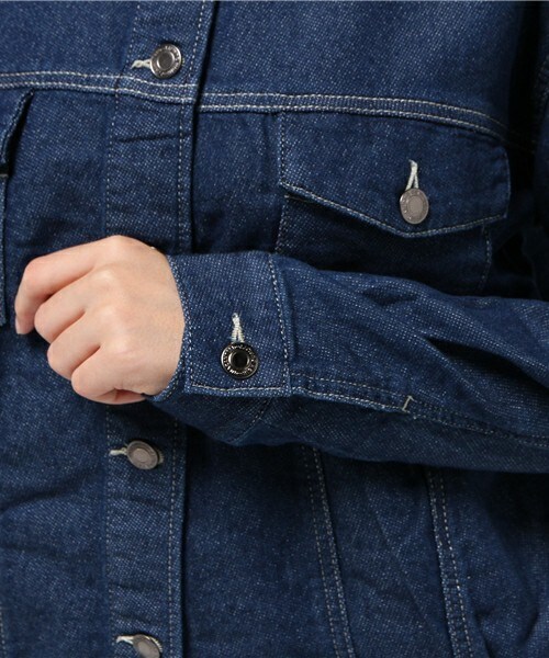 archives（アルシーヴ）の「BIG　Gジャン（デニムジャケット・レディース・ネイビー/ロイヤルブルー・MEDIUM）」の7枚目の写真