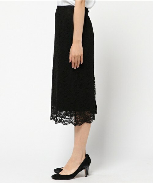 archives（アルシーヴ）の「スカラレースタイトスカート（スカート・レディース・オフホワイト/ブラック/ベージュ・MEDIUM）」の5枚目の写真