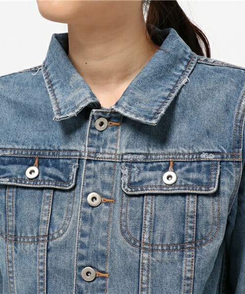 archives（アルシーヴ）の「Gジャン（デニムジャケット・レディース・ブルー/ネイビー/ロイヤルブルー・MEDIUM）」の7枚目の写真