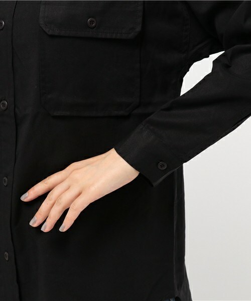 archives（アルシーヴ）の「テンセルビッグシャツ（シャツ/ブラウス・レディース・ブラック/カーキ/キャメル・MEDIUM）」の8枚目の写真