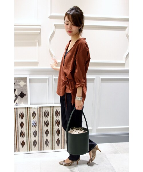 plage（プラージュ）の「Plage round BAG◆（バッグ・キャメル/グリーン/ブルー/レッド・フリー）」の6枚目の写真