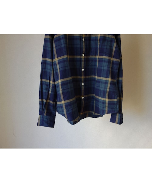 MANUAL ALPHABET（マニュアル アルファベット）の「【完売御礼】MANUAL ALPHABET マニュアルアルファベット CLASSIC FIT SHIRT 甘撚りビエラ クラシカルフィットシャツ NVY×BEG（シャツ/ブラウス・メンズ・その他）」の11枚目の写真