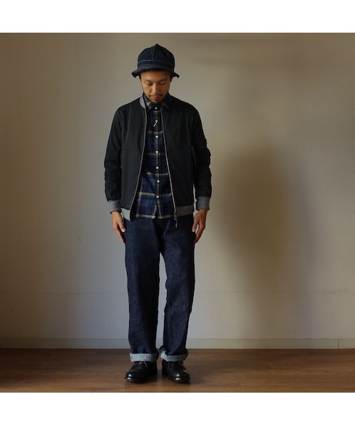 MANUAL ALPHABET（マニュアル アルファベット）の「【完売御礼】MANUAL ALPHABET マニュアルアルファベット CLASSIC FIT SHIRT 甘撚りビエラ クラシカルフィットシャツ NVY×BEG（シャツ/ブラウス・メンズ・その他）」の6枚目の写真