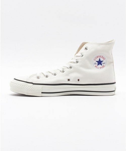 CONVERSE ALL STAR（コンバースオールスター）の「日本製 ユニセックス コンバース キャンバス オールスター ハイカット CONVERSE CANVAS ALL STAR J HI 32067960（スニーカー・メンズ・ホワイト・23cm/23.5cm/24cm/24.5cm/26.5cm/27cm/27.5cm/28cm/29cm）」の2枚目の写真