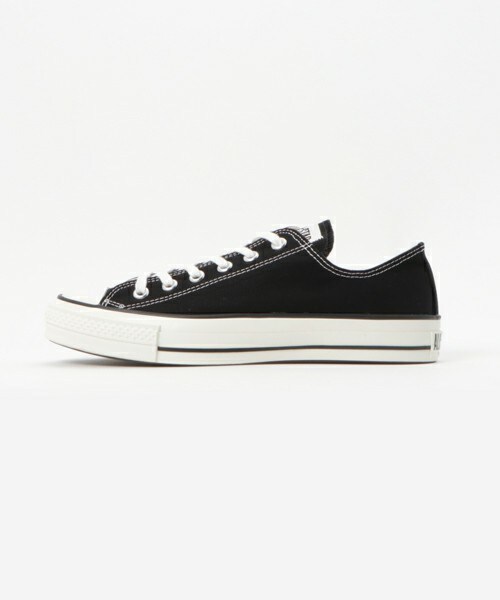 CONVERSE ALL STAR（コンバースオールスター）の「日本製 コンバース オールスター ローカット CONVERSE CANVAS ALL STAR J OX 32167431（スニーカー・メンズ・ブラック・26.5cm/27cm/27.5cm/28cm/29cm）」の2枚目の写真