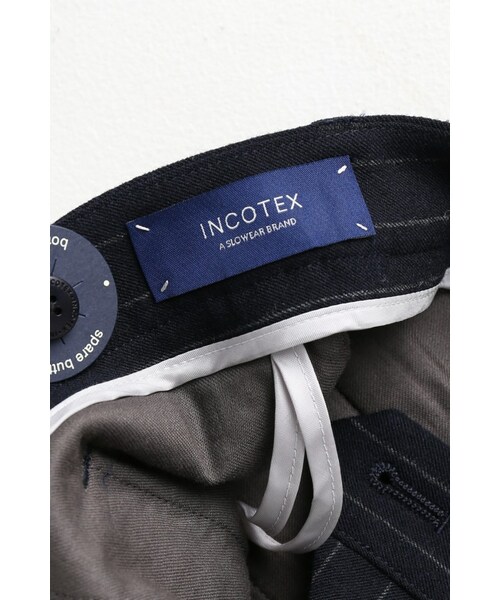 INCOTEX タッククロップドパンツ