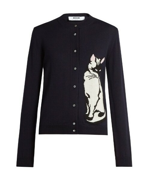MSGM（エムエスジーエム）の「MSGM Cat intarsiaknit cardigan（カーディガン/ボレロ）」 WEAR