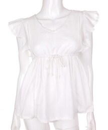 Bobon21 | フリルノースリーブチュニックトップス(Tシャツ/カットソー)