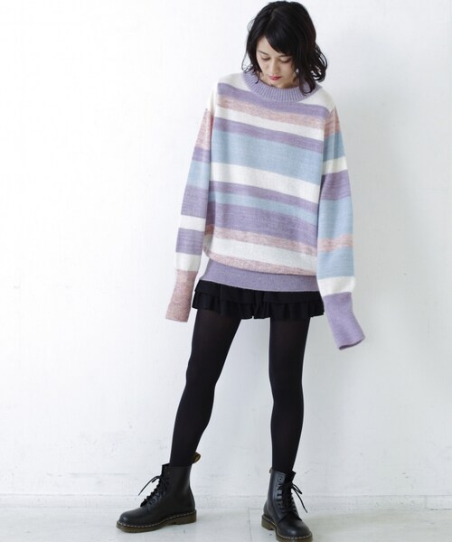 IRONY(アイロニー)の「フリルミニキュロット(パンツ・レディース・GREY/BLACK)」の6枚目の写真