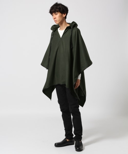 【新品】rienda ウールMIXフードポンチョコート rienda（リエンダ）｜ポンチョ一覧 - WEAR
