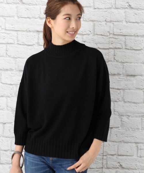 LEPSIM（レプシィム）の「１２Ｇハイネックワイドプルオーバー（トップス・アイスグレー/ベージュ/ダークネイビー・FREE SIZE）」の3枚目の写真