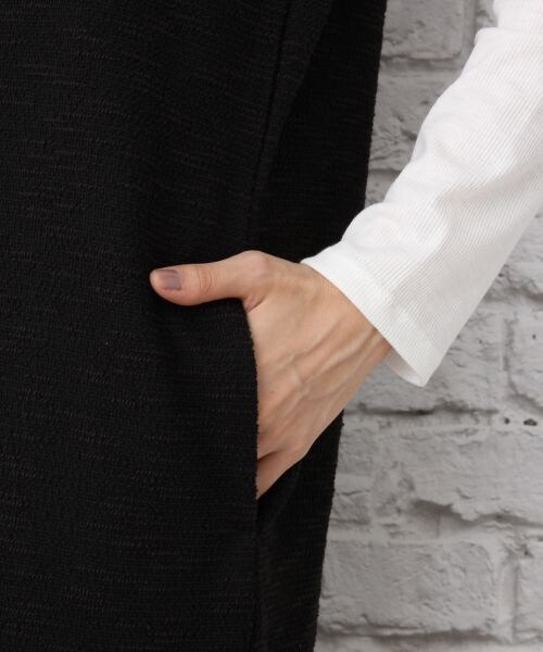 LEPSIM（レプシィム）の「ムジガラ カットジャンスカート（ワンピース/ドレス・ブラック/ストライプ/ネイビー・M/L）」の13枚目の写真