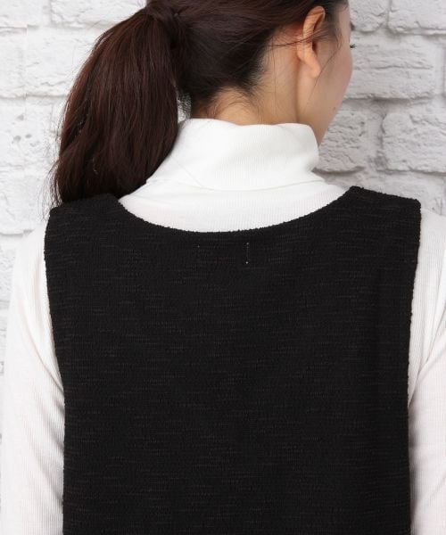 LEPSIM（レプシィム）の「ムジガラ カットジャンスカート（ワンピース/ドレス・ブラック/ストライプ/ネイビー・M/L）」の15枚目の写真