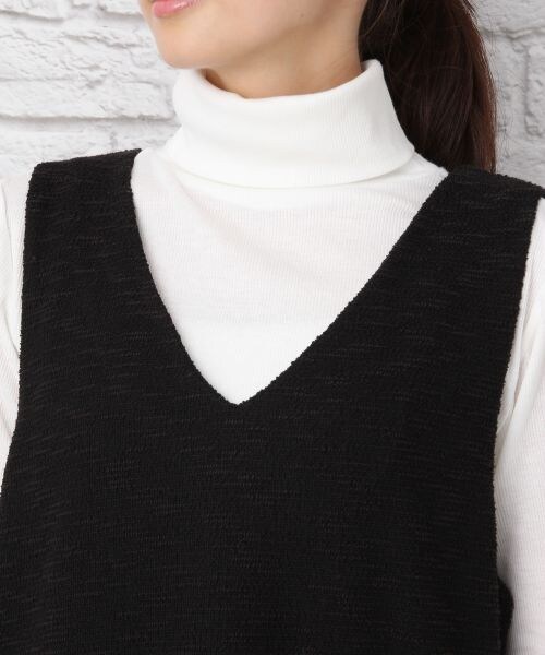 LEPSIM（レプシィム）の「ムジガラ カットジャンスカート（ワンピース/ドレス・ブラック/ストライプ/ネイビー・M/L）」の11枚目の写真