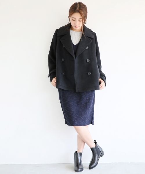 LEPSIM（レプシィム）の「ムジガラ カットジャンスカート（ワンピース/ドレス・ブラック/ストライプ/ネイビー・M/L）」の8枚目の写真