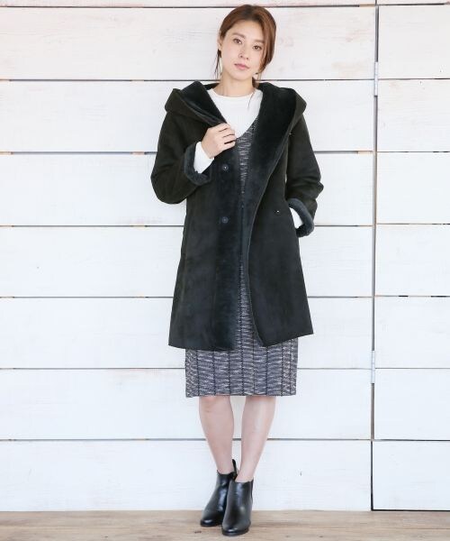 LEPSIM（レプシィム）の「ムジガラ カットジャンスカート（ワンピース/ドレス・ブラック/ストライプ/ネイビー・M/L）」の6枚目の写真