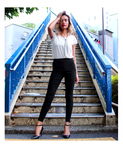 ANAP（アナップ）の「シンプルレギパン（パンツ・レディース・ブラック・one size）」の4枚目の写真