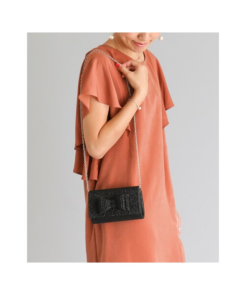 RODE SKO（ロデスコ）の「AUNE キラキラリボンプチバッグ（バッグ・レディース・RED/BLACK・-）」の3枚目の写真