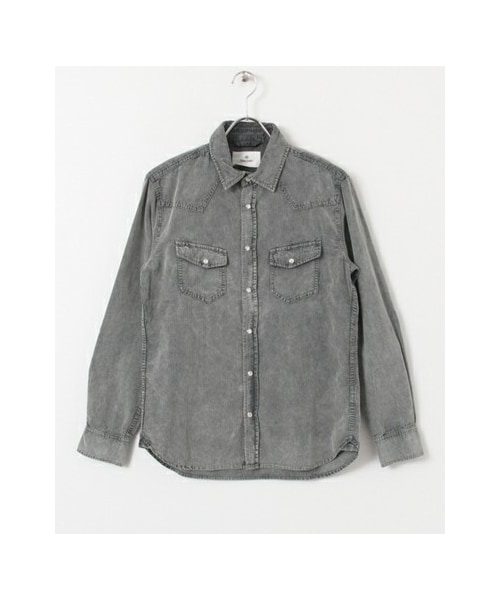 Found and Remastered◯コーデュロイ変形加工シャツ