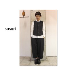 susuri | susuri ススリ　パブパンツ　#チャコール　【送料無料】(その他パンツ)