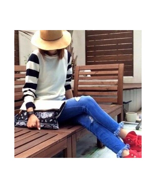 copine(コピン)の「袖ボーダーニットプルオーバートップス(ニット/セーター・レディース・その他)」の8枚目の写真