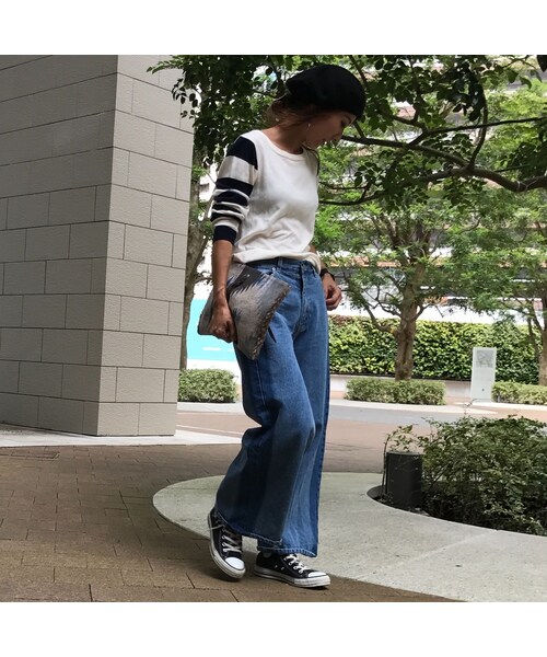 copine(コピン)の「袖ボーダーニットプルオーバートップス(ニット/セーター・レディース・その他)」の5枚目の写真