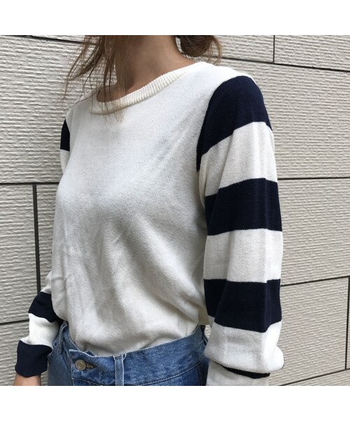 copine(コピン)の「袖ボーダーニットプルオーバートップス(ニット/セーター・レディース・その他)」の11枚目の写真