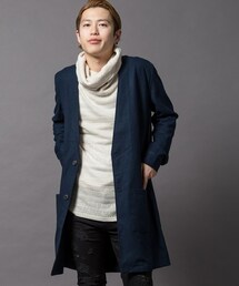 CASPER JOHN AIVER | CASPER JOHN AIVER ロングノーカラーコート(チェスターコート)