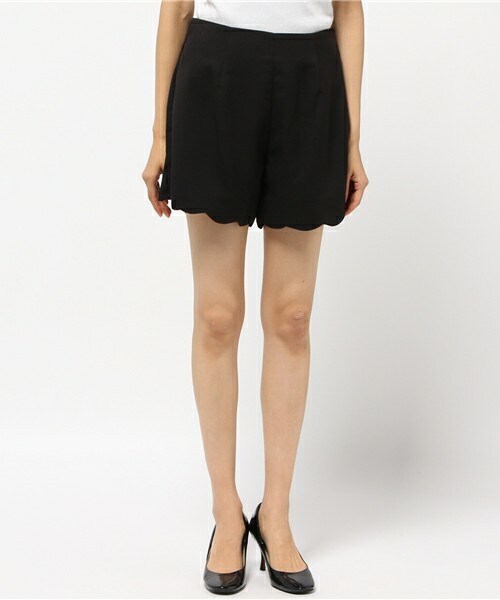 archives（アルシーヴ）の「裾スカラップショートパンツ（その他パンツ・レディース・ブラック/ベージュ/ワイン・MEDIUM）」の4枚目の写真