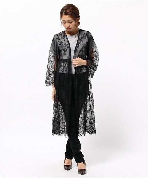 archives（アルシーヴ）の「レースガウン（カーディガン/ボレロ・レディース・オフホワイト/ブラック/ピンク・MEDIUM）」の2枚目の写真
