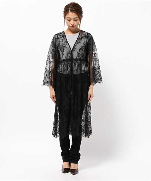 archives（アルシーヴ）の「レースガウン（カーディガン/ボレロ・レディース・オフホワイト/ブラック/ピンク・MEDIUM）」の4枚目の写真