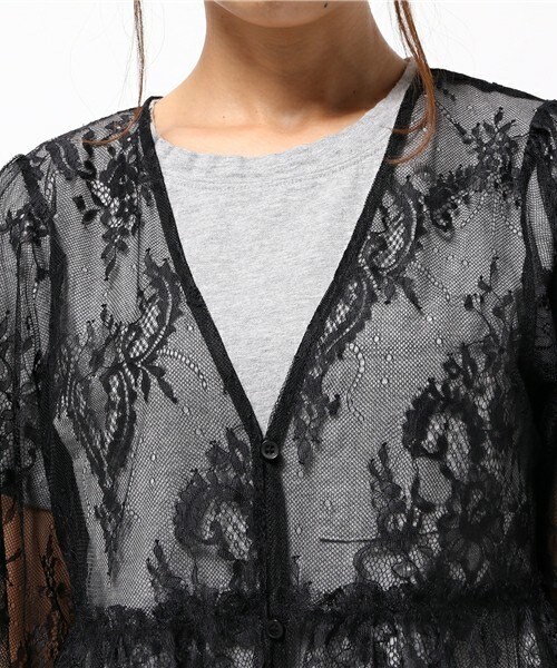 archives（アルシーヴ）の「レースガウン（カーディガン/ボレロ・レディース・オフホワイト/ブラック/ピンク・MEDIUM）」の7枚目の写真