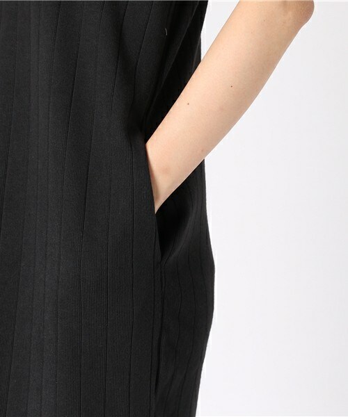 INTERPLANET WINGS（インタープラネットウィング）の「太リブニットノースリワンピース（ワンピース・レディース・ブラック/モカ/ボルドー・FREE）」の8枚目の写真