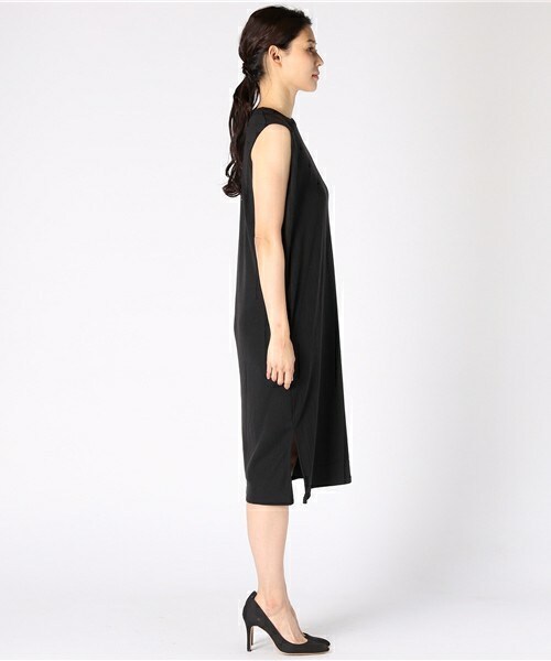 INTERPLANET WINGS（インタープラネットウィング）の「太リブニットノースリワンピース（ワンピース・レディース・ブラック/モカ/ボルドー・FREE）」の5枚目の写真