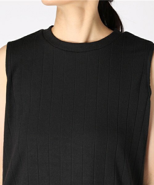 INTERPLANET WINGS（インタープラネットウィング）の「太リブニットノースリワンピース（ワンピース・レディース・ブラック/モカ/ボルドー・FREE）」の7枚目の写真